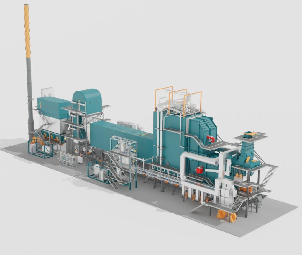 Waste-to-value, close up of WOIMAline, modular power plant, WOIMA Corporation